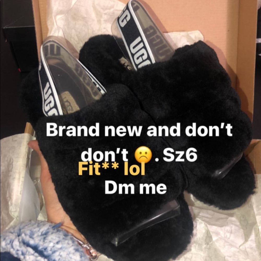 Ugg fur slippers/slides